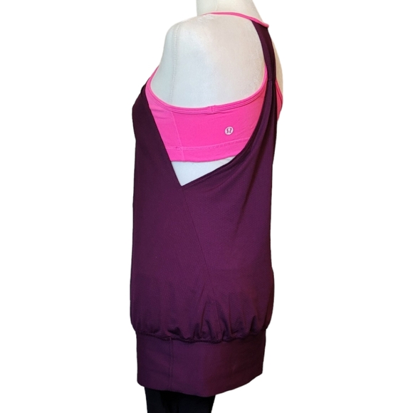 Lululemon No Limits Tank Pink Purple Lululemon Bra and Tank Combo Size 8 - Picture 6 of 14